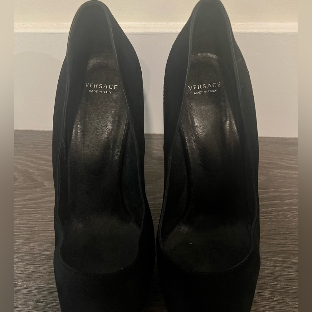 Versace suede pumps